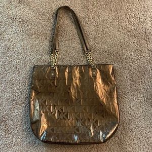Michael Kors Gold Metallic Purse